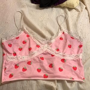 STRAWBERRY CROP TOP